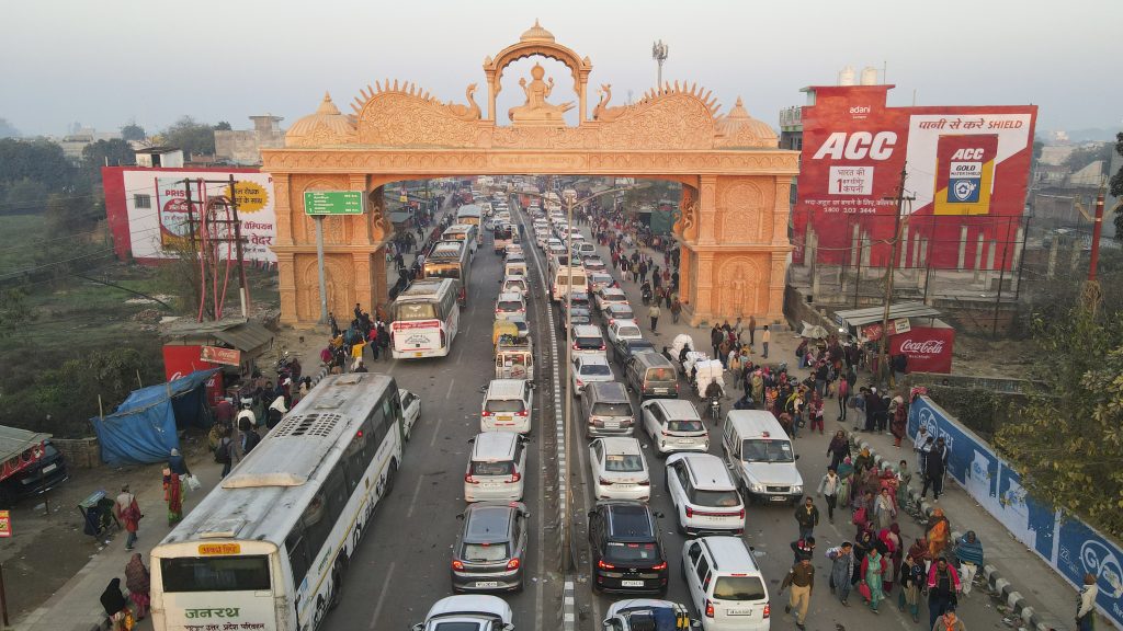 Heavy Traffic at Maha Kumbh