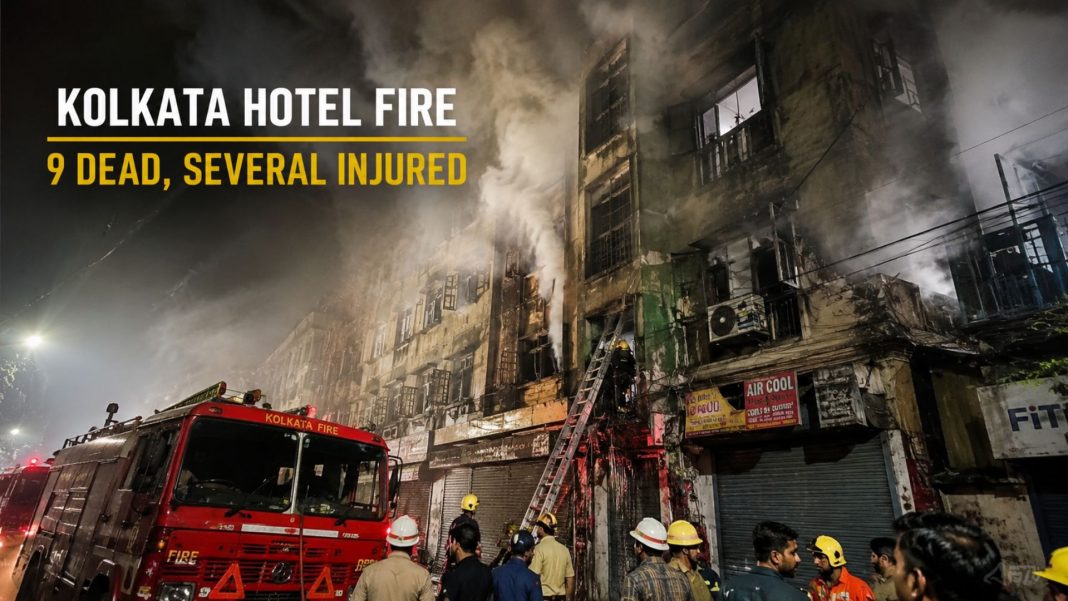 Kolkata Hotel Fire: A tragic fire broke out during the early hours of Wednesday at a multi-storey building housing several budget guest houses on Mirza Ghalib Street (popularly known as Free School Street) in central Kolkata.