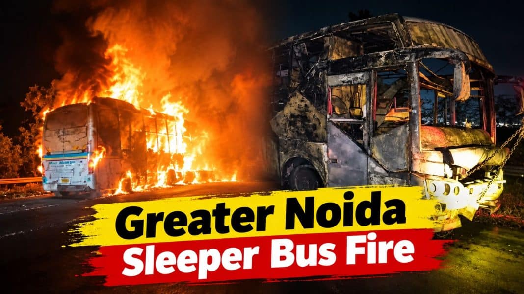 Greater Noida Sleeper Bus Fire: In a horrific tragedy late Wednesday night, at least nine passengers including eight men and one woman lost their lives, while several others suffered injuries after a double-decker private sleeper bus caught fire on the Yamuna Expressway near Jewar.