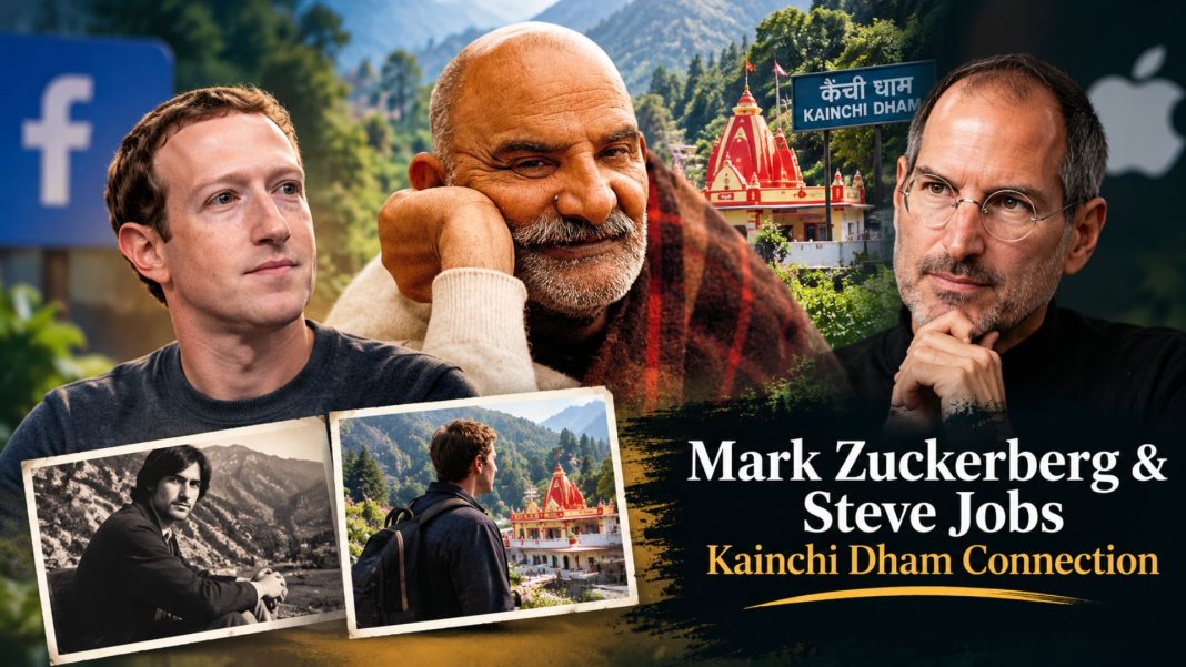 Mark Zuckerberg & Steve Jobs Kainchi Dham: Deep in the tranquil hills of Nainital, Uttarakhand, lies Kainchi Dham a humble spiritual retreat founded by the revered mystic Neem Karoli Baba.