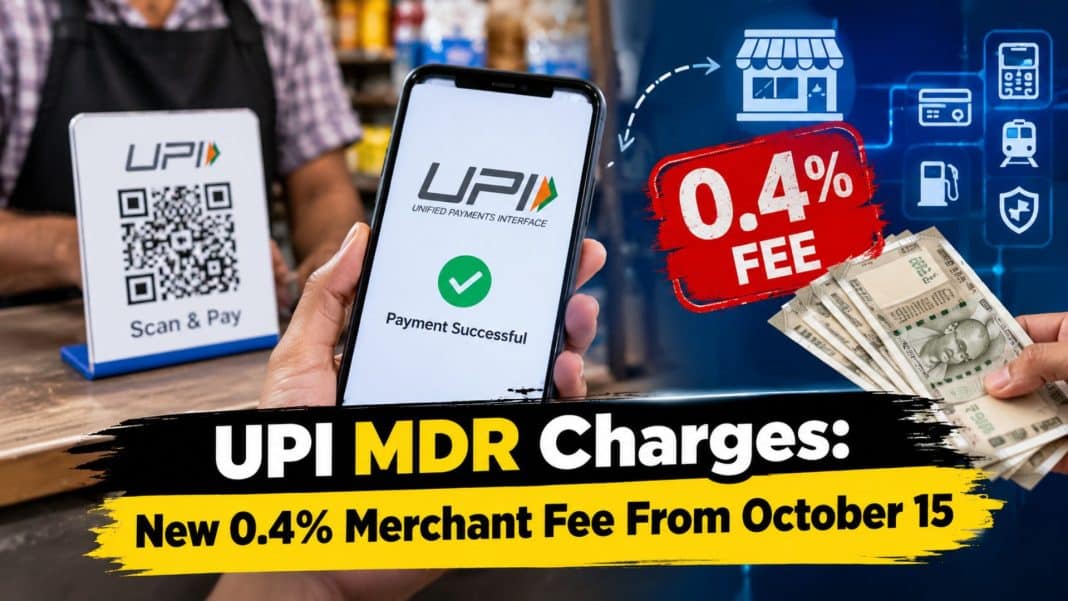 UPI MDR Charges Framework: The Ministry of Finance and the National Payments Corporation of India (NPCI) have introduced a revised Merchant Discount Rate (MDR) framework for digital transactions made through the Unified Payments Interface (UPI).